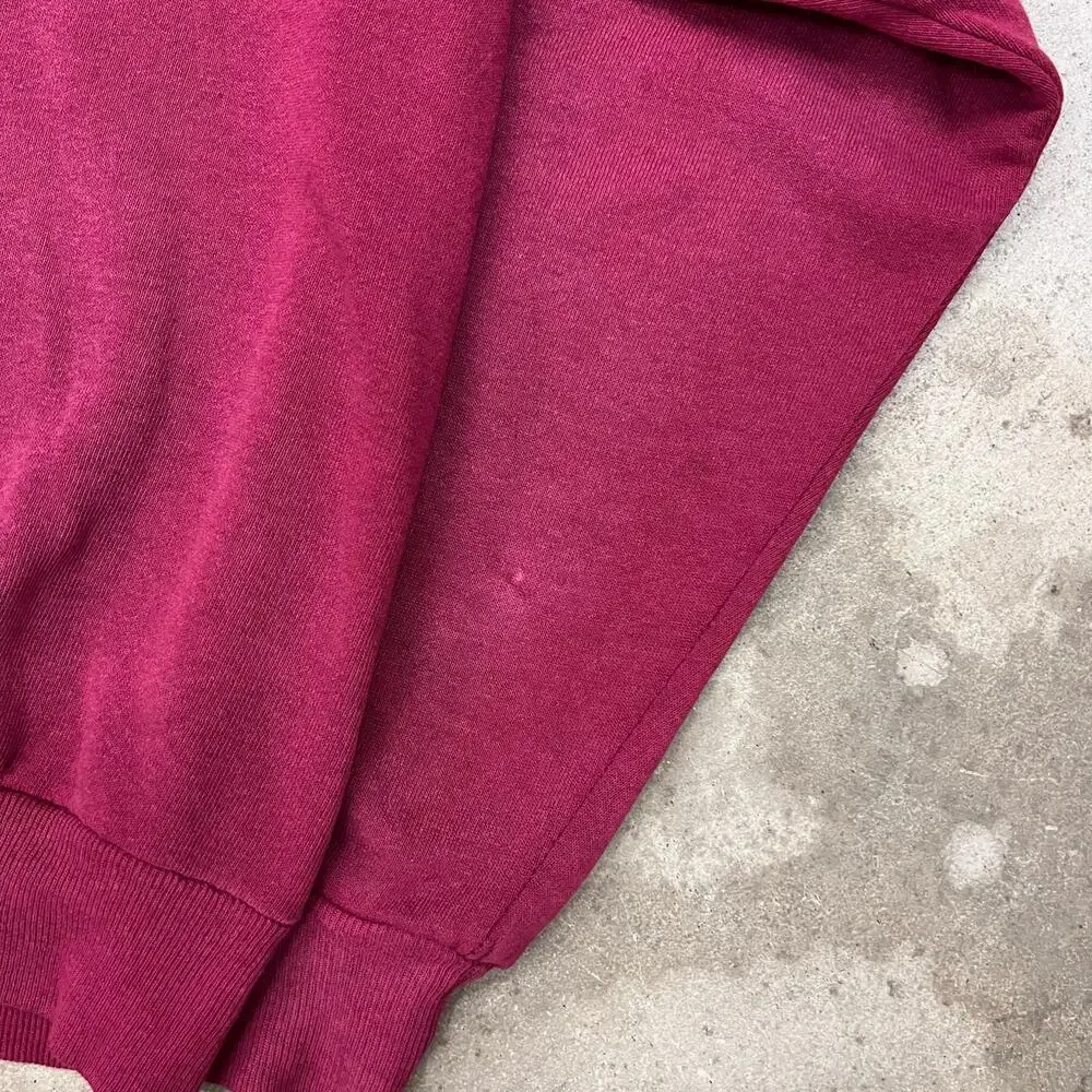 Vintage Winter Chickadee Bird Grannycore Double Collar Crewneck Sweatshirt M Red - Picture 10 of 14
